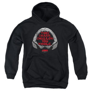 AN OFFCIALLY LICENSED JAWS THIS SHARK YOUTH HOODIE BLACK