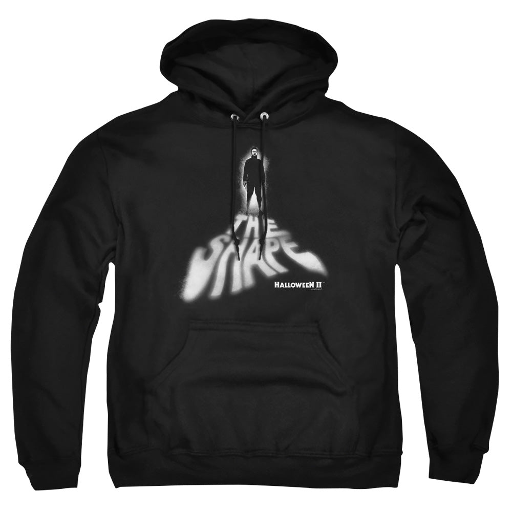 AN OFFCIALLY LICENSED HALLOWEEN II THE SHAPE ADULT UNISEX PULLOVER HOODIE BLACK