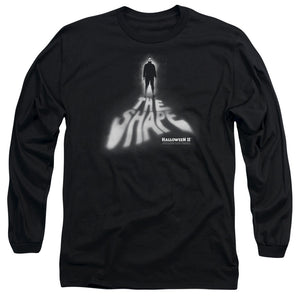 AN OFFCIALLY LICENSED HALLOWEEN II THE SHAPE MEN'S LONG SLEEVE T-SHIRT BLACK