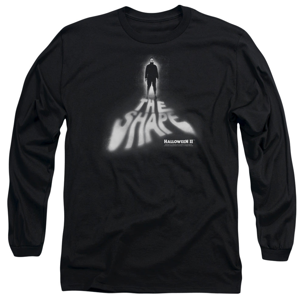 AN OFFCIALLY LICENSED HALLOWEEN II THE SHAPE MEN'S LONG SLEEVE T-SHIRT BLACK