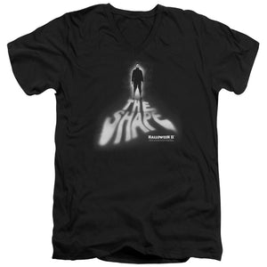 AN OFFCIALLY LICENSED HALLOWEEN II THE SHAPE MEN'S V-NECK T-SHIRT BLACK