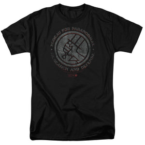 AN OFFCIALLY LICENSED HELLBOY II BPRD STONE MEN'S REGULAR FIT T-SHIRT BLACK