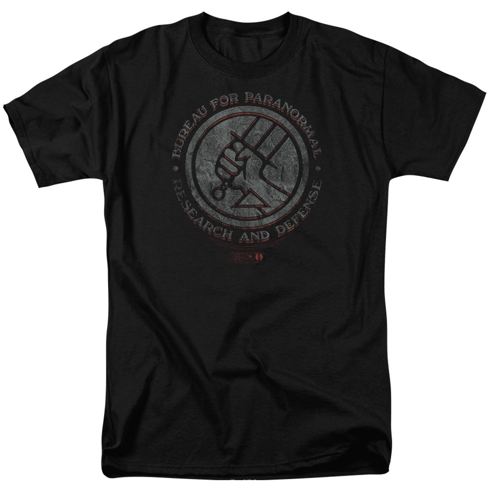 AN OFFCIALLY LICENSED HELLBOY II BPRD STONE MEN'S REGULAR FIT T-SHIRT BLACK