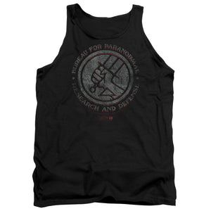 AN OFFCIALLY LICENSED HELLBOY II BPRD STONE ADULT UNISEX TANK TOP BLACK