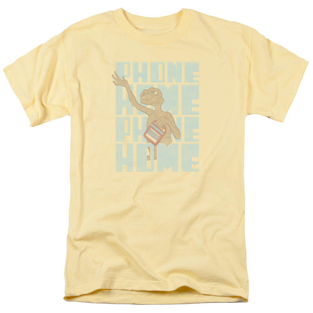 AN OFFCIALLY LICENSED ET DROPPED CALLS MEN'S REGULAR FIT T-SHIRT BANANA
