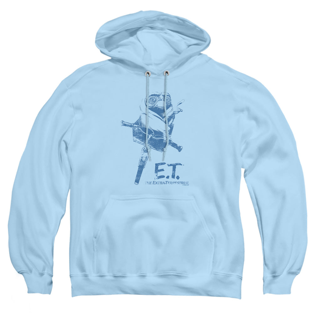 AN OFFCIALLY LICENSED ET BIKE ADULT UNISEX PULLOVER HOODIE LIGHT BLUE