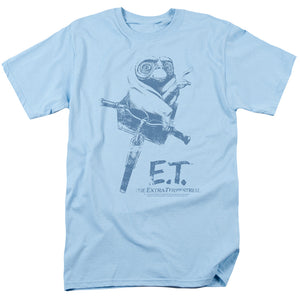 AN OFFCIALLY LICENSED ET BIKE MEN'S REGULAR FIT T-SHIRT LIGHT BLUE