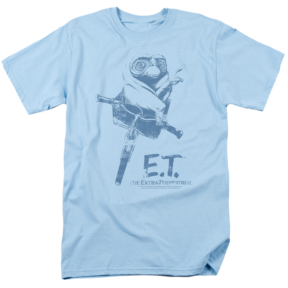 AN OFFCIALLY LICENSED ET BIKE MEN'S REGULAR FIT T-SHIRT LIGHT BLUE