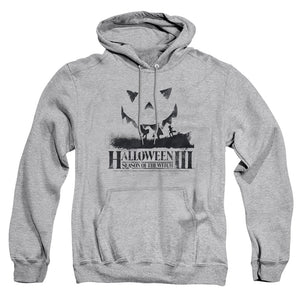 AN OFFCIALLY LICENSED HALLOWEEN III SILHOUETTE ADULT UNISEX PULLOVER HOODIE ATHLETIC HEATHER