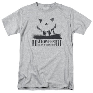 AN OFFCIALLY LICENSED HALLOWEEN III SILHOUETTE MEN'S REGULAR FIT T-SHIRT ATHLETIC HEATHER