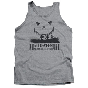 AN OFFCIALLY LICENSED HALLOWEEN III SILHOUETTE ADULT UNISEX TANK TOP ATHLETIC HEATHER