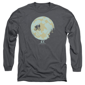 AN OFFCIALLY LICENSED ET IN THE MOON MEN'S LONG SLEEVE T-SHIRT CHARCOAL