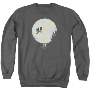 AN OFFCIALLY LICENSED ET IN THE MOON ADULT UNISEX CREWNECK SWEATSHIRT CHARCOAL