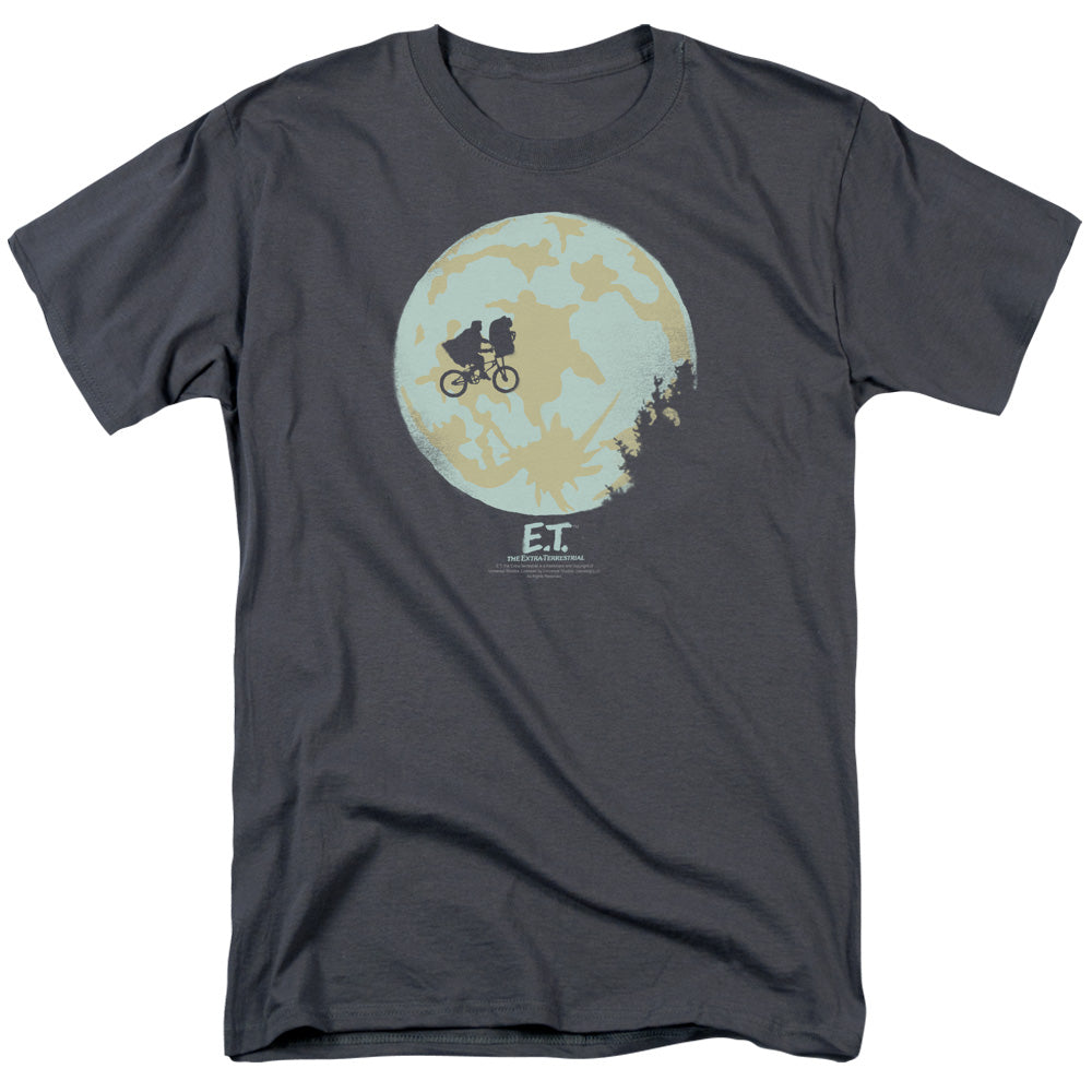 AN OFFCIALLY LICENSED ET IN THE MOON MEN'S REGULAR FIT T-SHIRT CHARCOAL