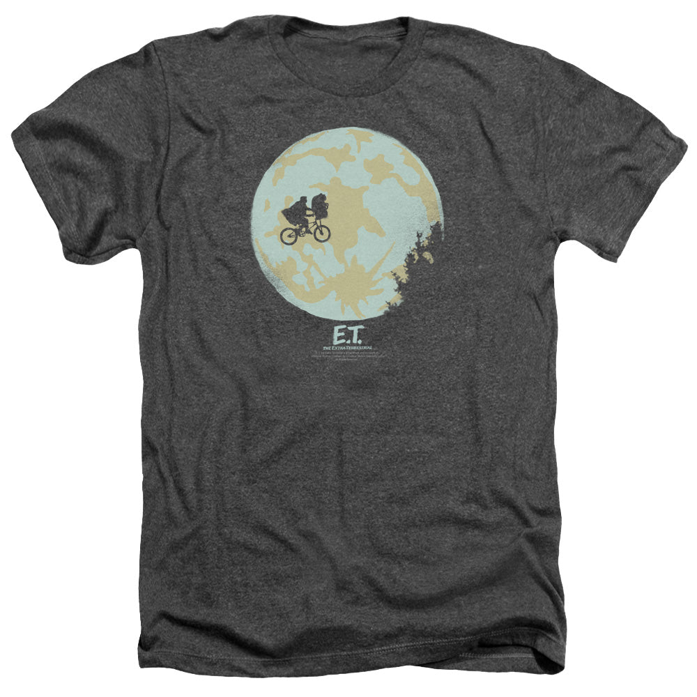 AN OFFCIALLY LICENSED ET IN THE MOON MEN'S HEATHER T-SHIRT CHARCOAL
