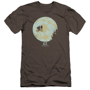 AN OFFCIALLY LICENSED ET IN THE MOON MEN'S PREMIUM SLIM FIT T-SHIRT CHARCOAL