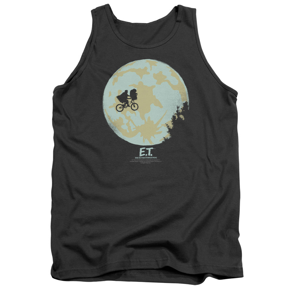 AN OFFCIALLY LICENSED ET IN THE MOON ADULT UNISEX TANK TOP CHARCOAL
