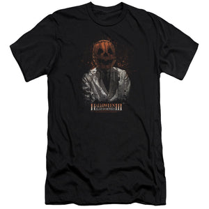 AN OFFCIALLY LICENSED HALLOWEEN III H3 SCIENTIST MEN'S PREMIUM SLIM FIT T-SHIRT BLACK