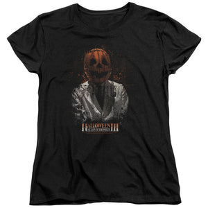 AN OFFCIALLY LICENSED HALLOWEEN III H3 SCIENTIST WOMEN'S REGULAR FIT T-SHIRT BLACK