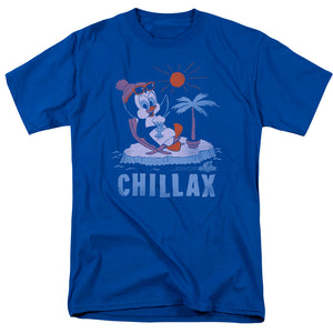 AN OFFCIALLY LICENSED CHILLY WILLY CHILLAX MEN'S REGULAR FIT T-SHIRT ROYAL