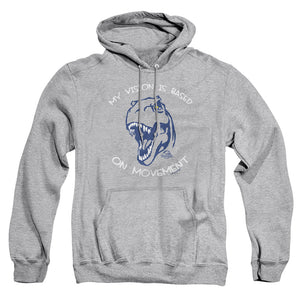 AN OFFCIALLY LICENSED JURASSIC PARK MY VISION ADULT UNISEX PULLOVER HOODIE ATHLETIC HEATHER