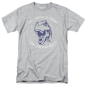 AN OFFCIALLY LICENSED JURASSIC PARK MY VISION MEN'S REGULAR FIT T-SHIRT ATHLETIC HEATHER