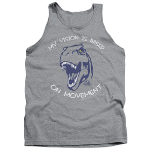 AN OFFCIALLY LICENSED JURASSIC PARK MY VISION ADULT UNISEX TANK TOP ATHLETIC HEATHER