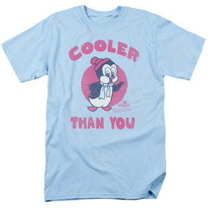 AN OFFCIALLY LICENSED CHILLY WILLY COOLER THAN YOU MEN'S REGULAR FIT T-SHIRT LIGHT BLUE