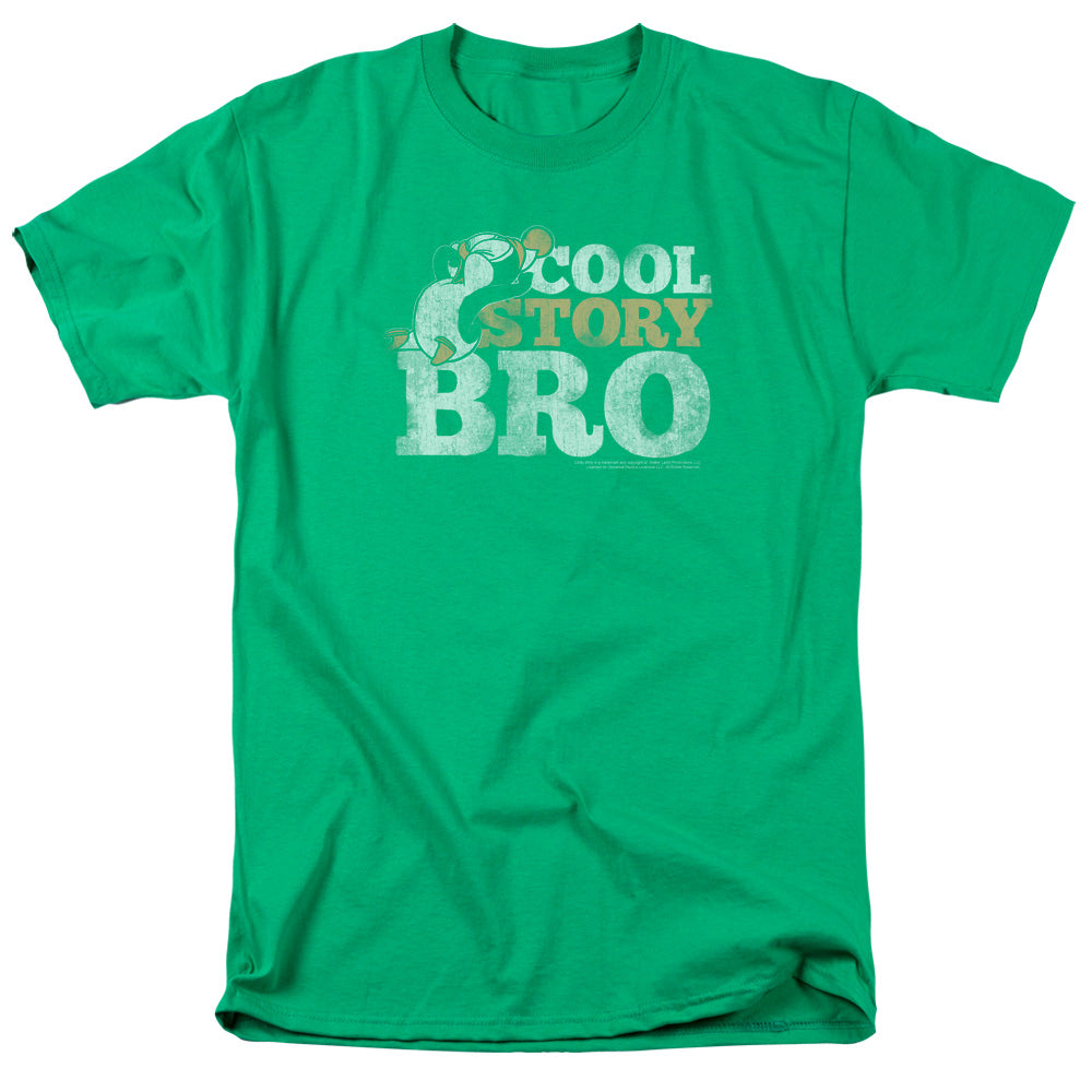 AN OFFCIALLY LICENSED CHILLY WILLY COOL STORY MEN'S REGULAR FIT T-SHIRT KELLY GREEN