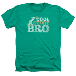 AN OFFCIALLY LICENSED CHILLY WILLY COOL STORY MEN'S HEATHER T-SHIRT KELLY GREEN