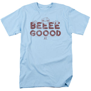 AN OFFCIALLY LICENSED ET BE GOOD MEN'S REGULAR FIT T-SHIRT LIGHT BLUE