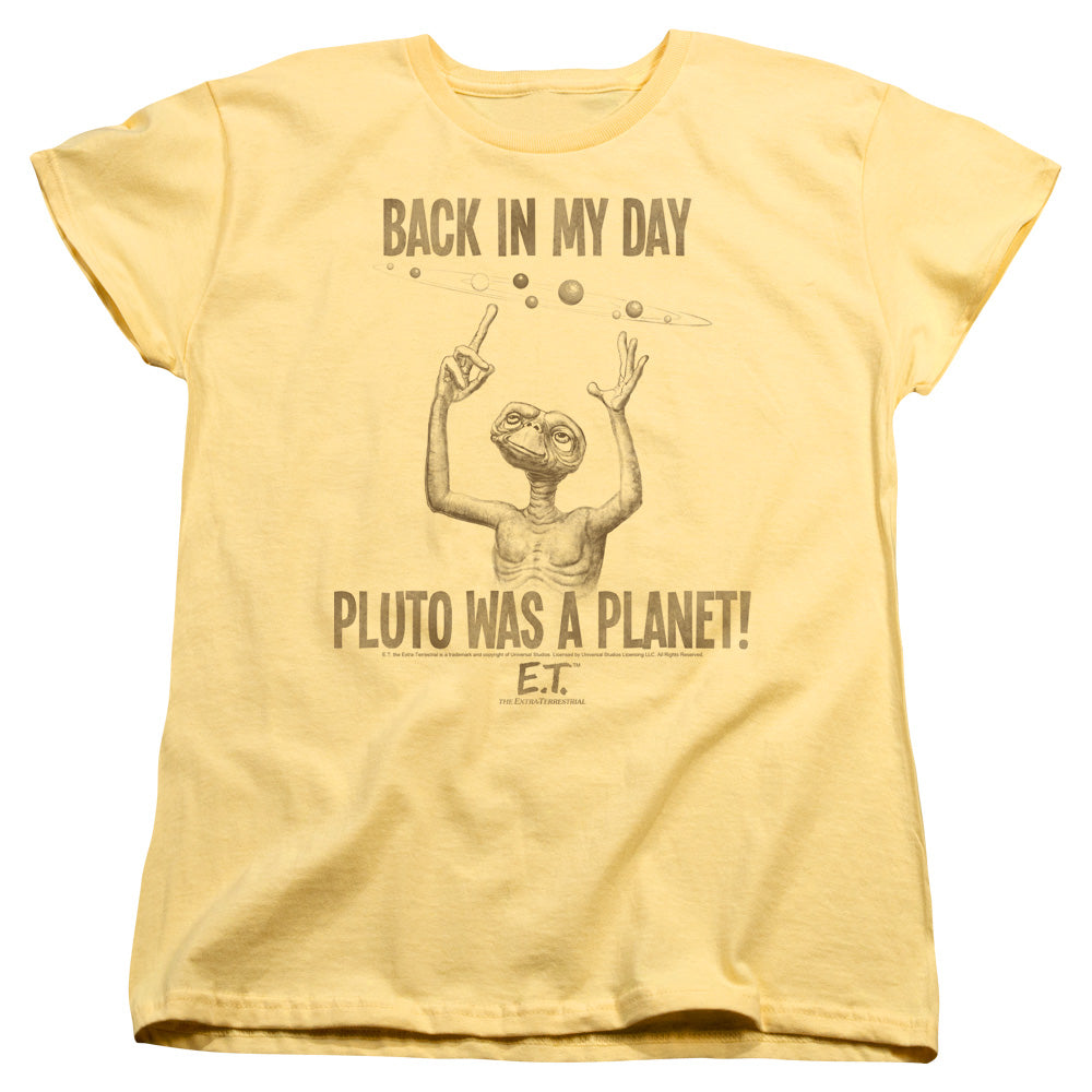 AN OFFCIALLY LICENSED ET IN MY DAY WOMEN'S REGULAR FIT T-SHIRT BANANA