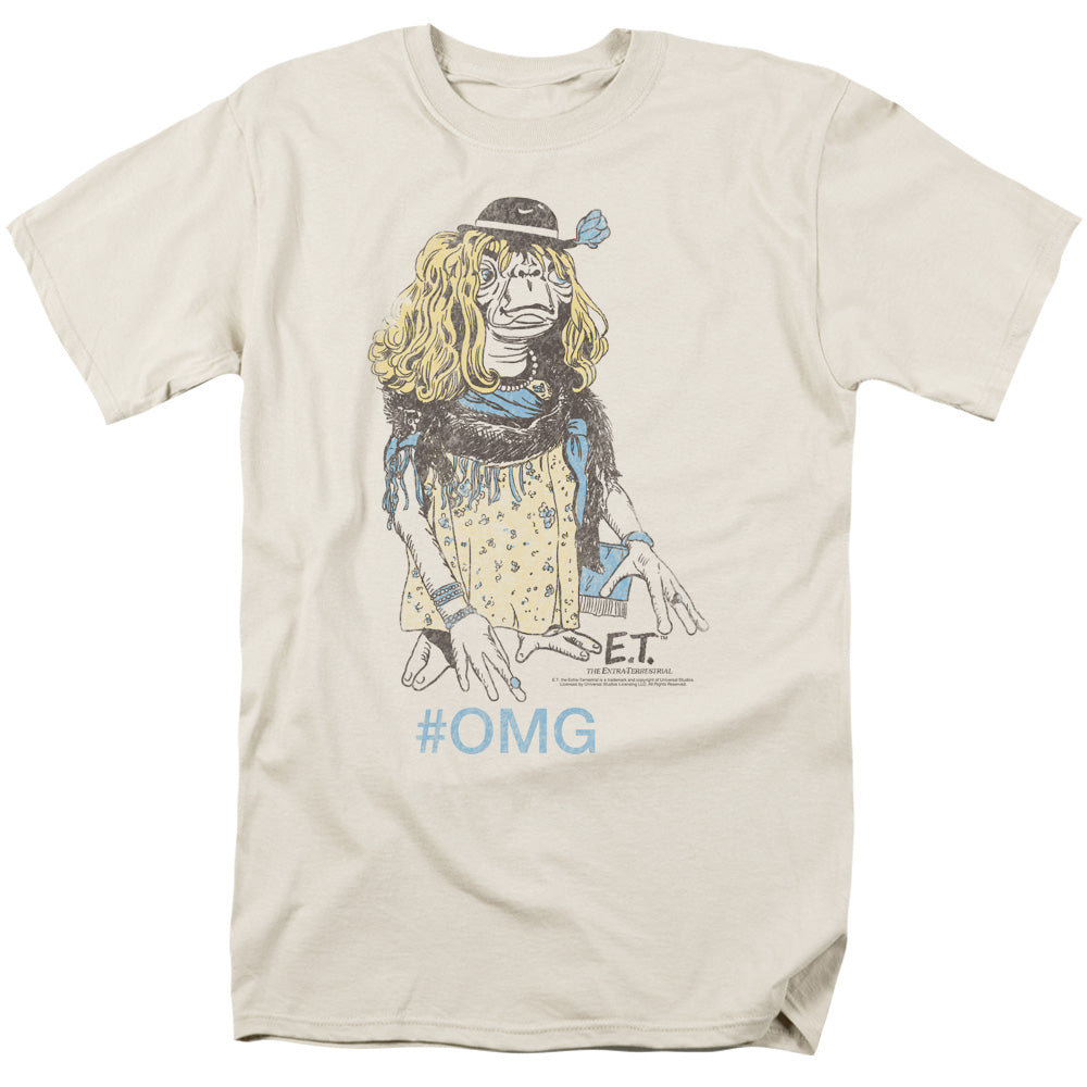 AN OFFCIALLY LICENSED ET DRESS UP MEN'S REGULAR FIT T-SHIRT CREAM