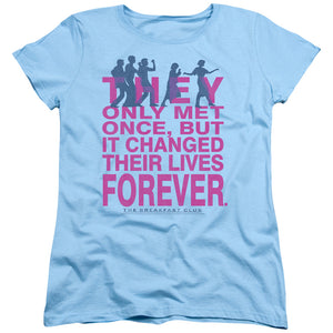 AN OFFCIALLY LICENSED BREAKFAST CLUB FOREVER WOMEN'S REGULAR FIT T-SHIRT LIGHT BLUE