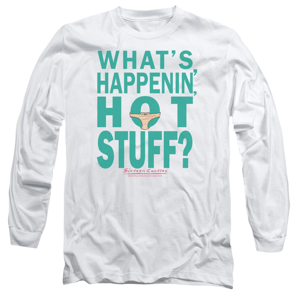 AN OFFCIALLY LICENSED BREAKFAST CLUB WHATS HAPPENIN MEN'S LONG SLEEVE T-SHIRT WHITE
