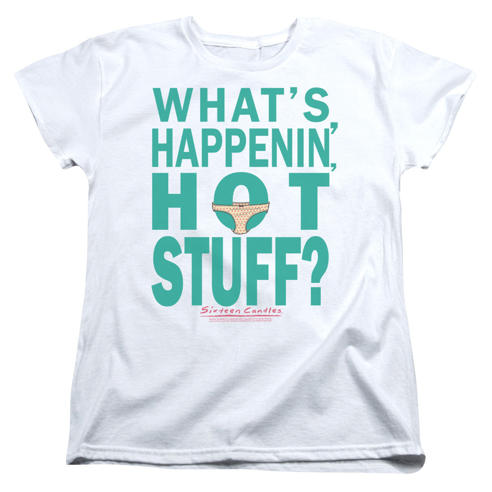 AN OFFCIALLY LICENSED BREAKFAST CLUB WHATS HAPPENIN WOMEN'S REGULAR FIT T-SHIRT WHITE