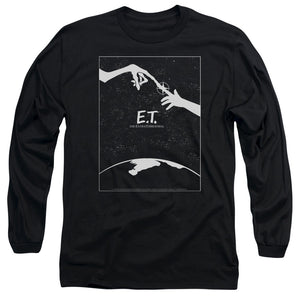 AN OFFCIALLY LICENSED ET SIMPLE POSTER MEN'S LONG SLEEVE T-SHIRT BLACK