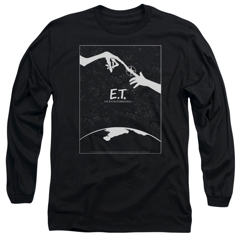 AN OFFCIALLY LICENSED ET SIMPLE POSTER MEN'S LONG SLEEVE T-SHIRT BLACK