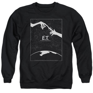AN OFFCIALLY LICENSED ET SIMPLE POSTER ADULT UNISEX CREWNECK SWEATSHIRT BLACK
