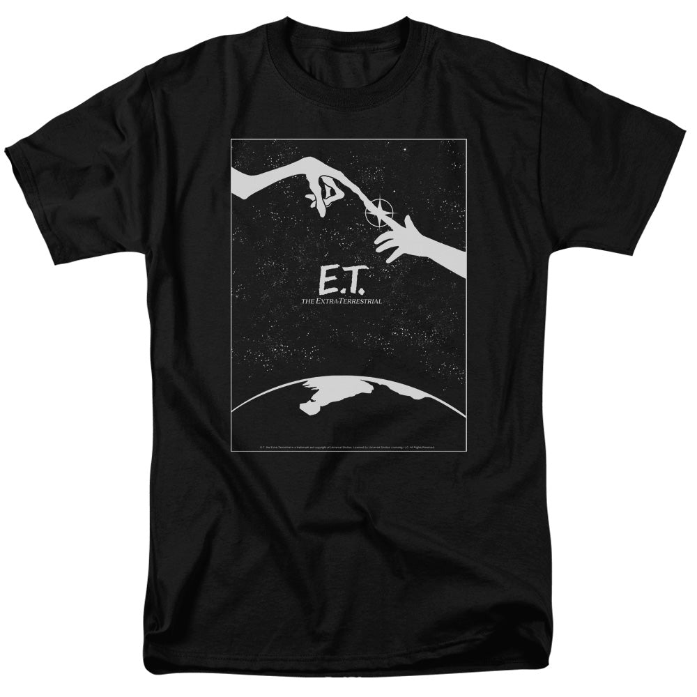 AN OFFCIALLY LICENSED ET SIMPLE POSTER MEN'S REGULAR FIT T-SHIRT BLACK