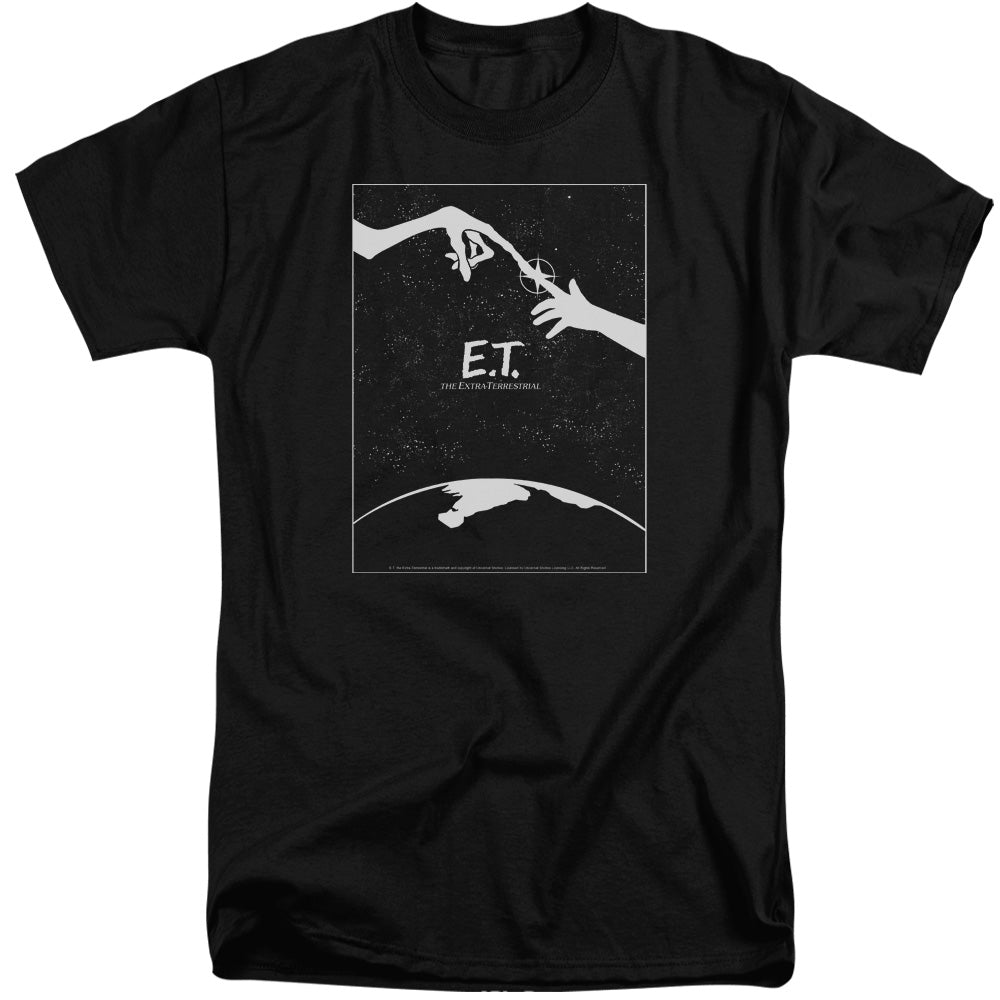 AN OFFCIALLY LICENSED ET SIMPLE POSTER MEN'S TALL FIT T-SHIRT BLACK