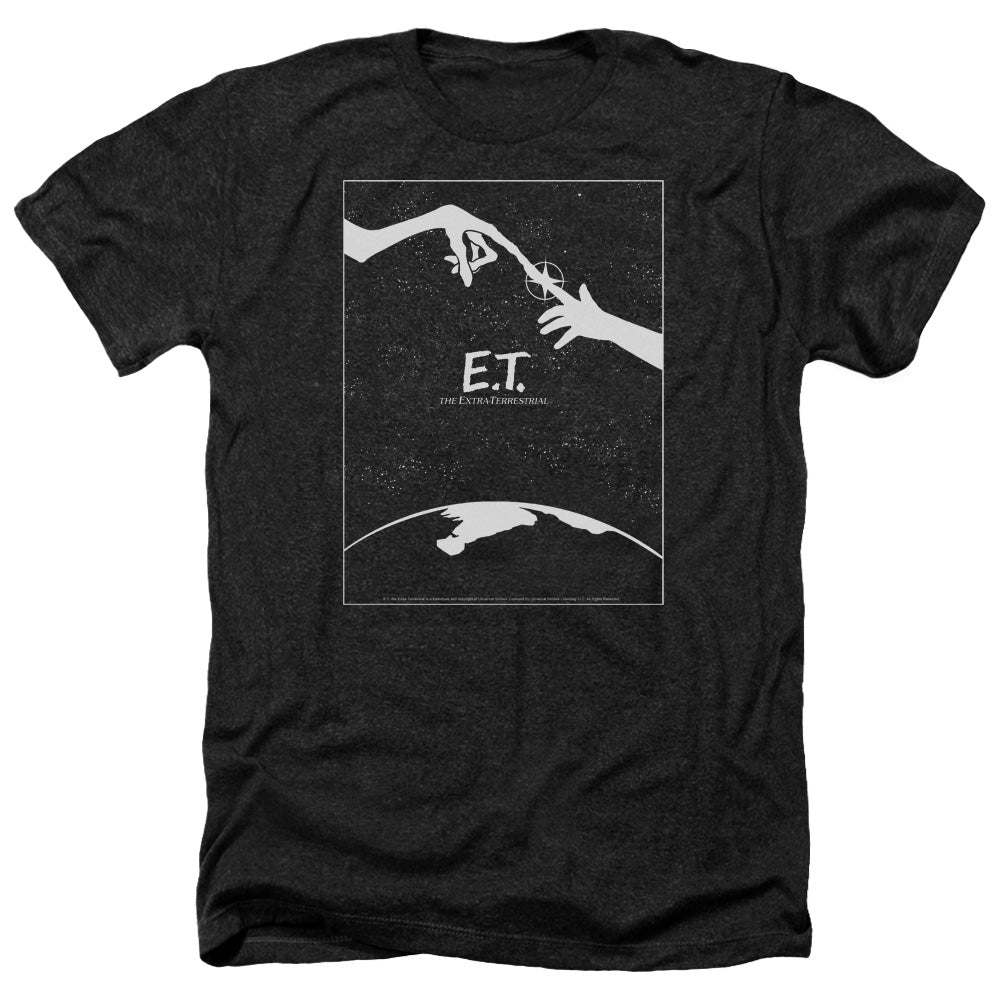 AN OFFCIALLY LICENSED ET SIMPLE POSTER MEN'S HEATHER T-SHIRT CHARCOAL