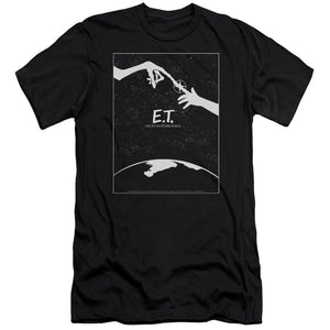 AN OFFCIALLY LICENSED ET SIMPLE POSTER MEN'S PREMIUM SLIM FIT T-SHIRT BLACK