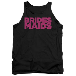 AN OFFCIALLY LICENSED BRIDESMAIDS LOGO ADULT UNISEX TANK TOP BLACK