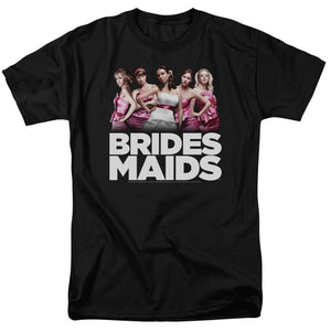 AN OFFCIALLY LICENSED BRIDESMAIDS MAIDS MEN'S REGULAR FIT T-SHIRT BLACK