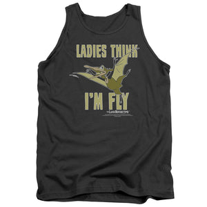 AN OFFCIALLY LICENSED LAND BEFORE TIME IM FLY ADULT UNISEX TANK TOP CHARCOAL