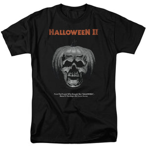 AN OFFCIALLY LICENSED HALLOWEEN II PUMPKIN POSTER MEN'S REGULAR FIT T-SHIRT BLACK