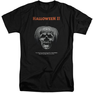 AN OFFCIALLY LICENSED HALLOWEEN II PUMPKIN POSTER MEN'S TALL FIT T-SHIRT BLACK