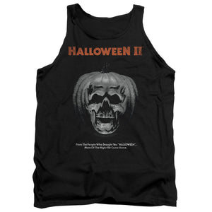 AN OFFCIALLY LICENSED HALLOWEEN II PUMPKIN POSTER ADULT UNISEX TANK TOP BLACK