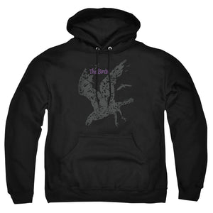 AN OFFCIALLY LICENSED BIRDS POSTER ADULT UNISEX PULLOVER HOODIE BLACK